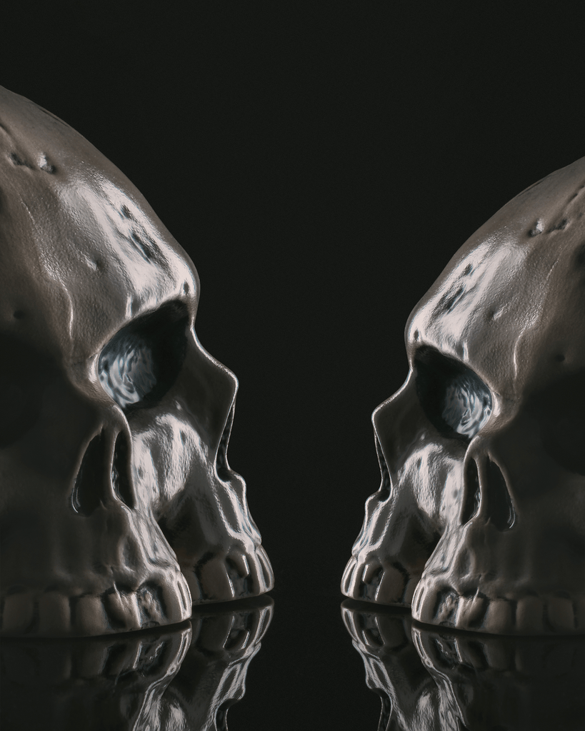 CUSTOM MUGS Large Conjoined Skulls Cocktail Mug