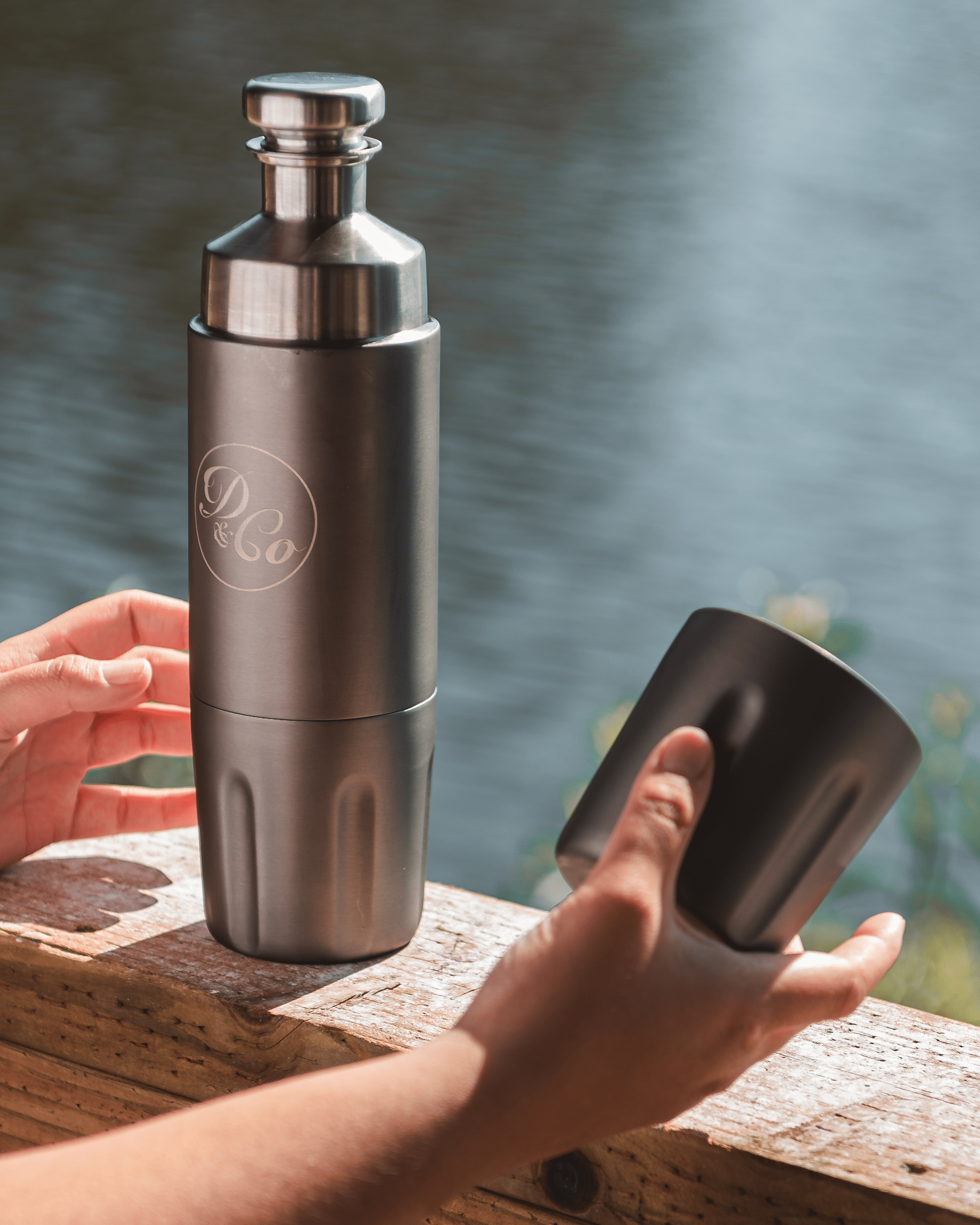 High Camp Stainless Steel Flask