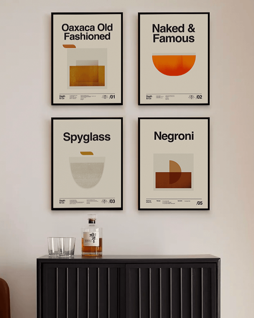 WALL ART Death & Co x Sandgrain Studio Naked & Famous Poster