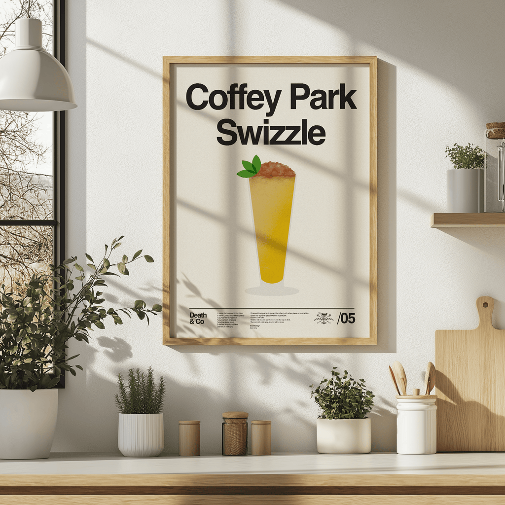 WALL ART Death & Co x Sandgrain Studio Coffey Park Swizzle Poster