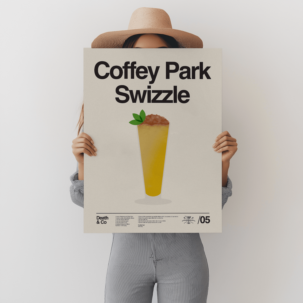 WALL ART Death & Co x Sandgrain Studio Coffey Park Swizzle Poster