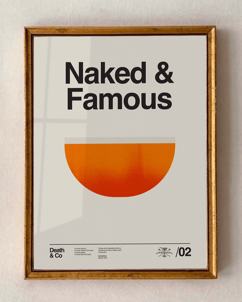 WALL ART Death & Co x Sandgrain Studio Naked & Famous Poster