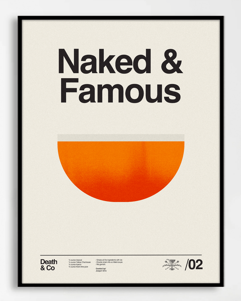 WALL ART Death & Co x Sandgrain Studio Naked & Famous Poster
