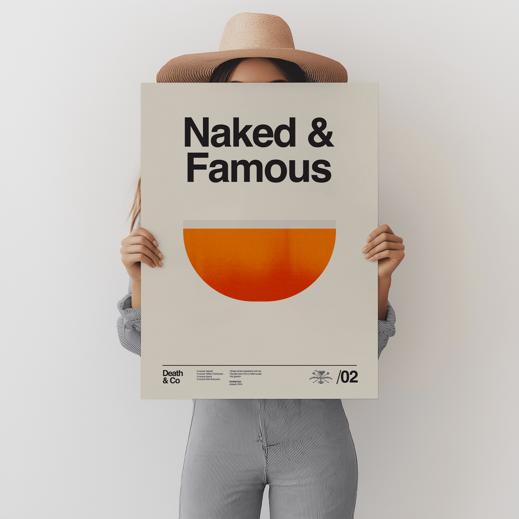 WALL ART Death & Co x Sandgrain Studio Naked & Famous Poster