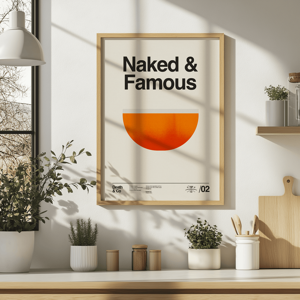 WALL ART Death & Co x Sandgrain Studio Naked & Famous Poster