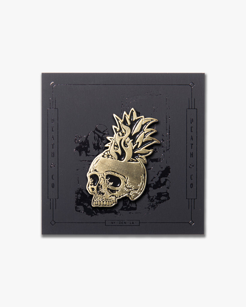 death & co. skull enamel pin