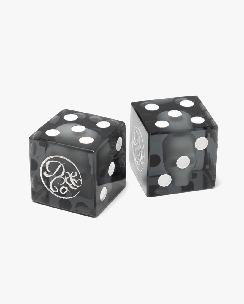 Death & Co. x Death Rattle dice with suspended skull inside 