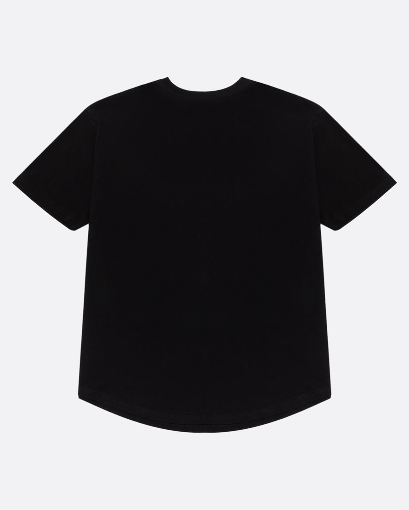 plain black back of t-shirt
