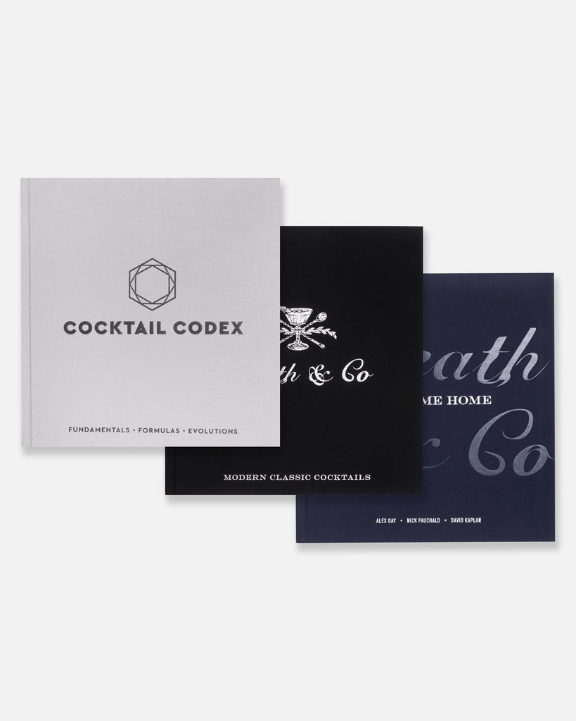 Death & Co.: Modern Classic Cocktails "signed exclusive" book, Cocktail Codex: Fundamentals.Formulas.Evolutions "Signed Exclusive" Book, and Death & Co Welcome Home "Signed Exclusive" Book