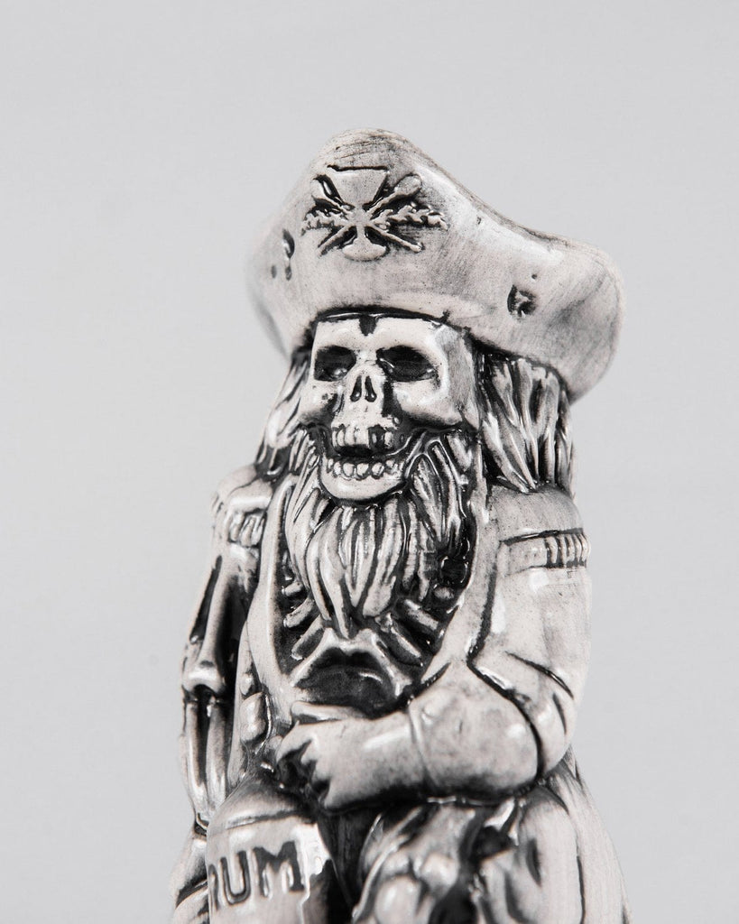 close up of top half of pirate mug