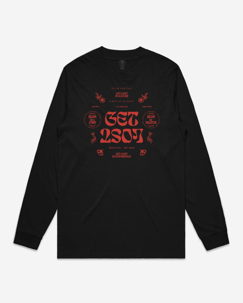 black get lost long sleeve