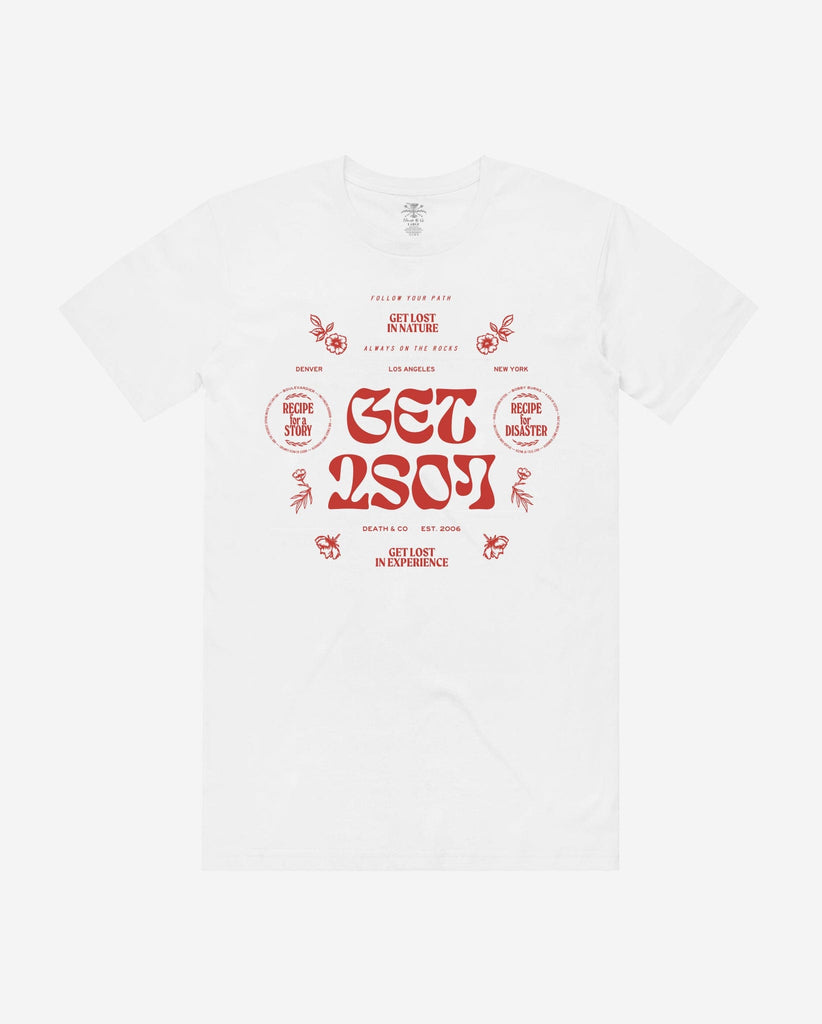 white get lost tee