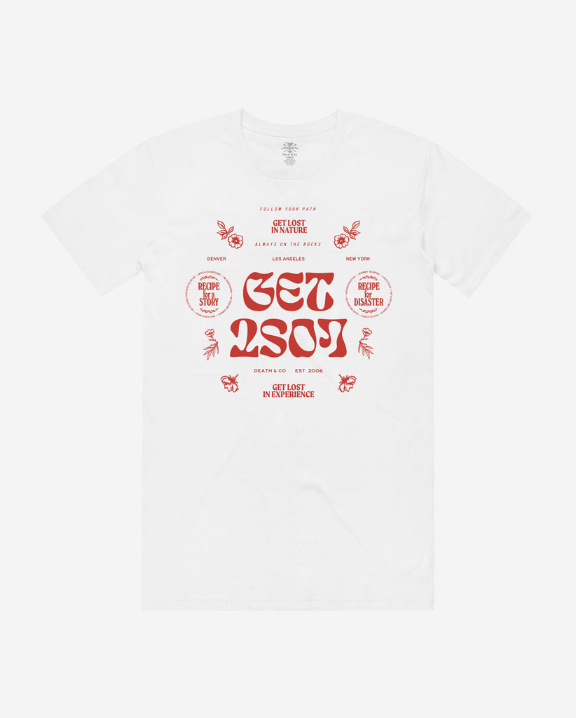 white get lost tee
