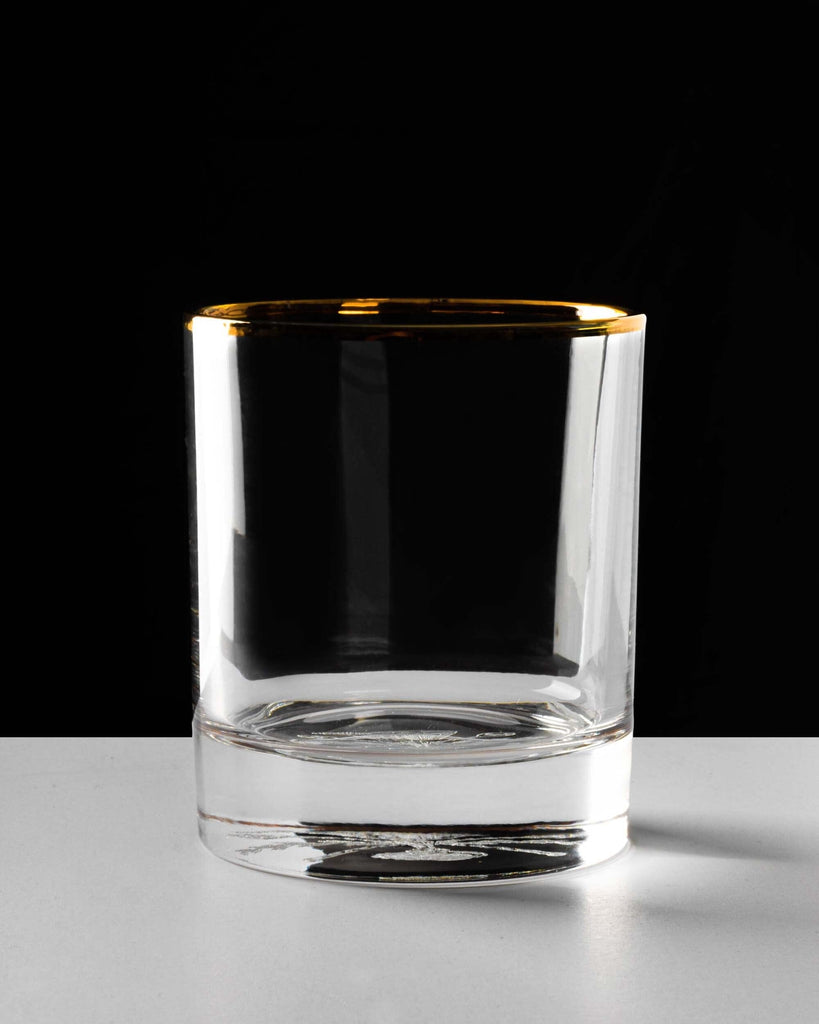 gold rim tumbler