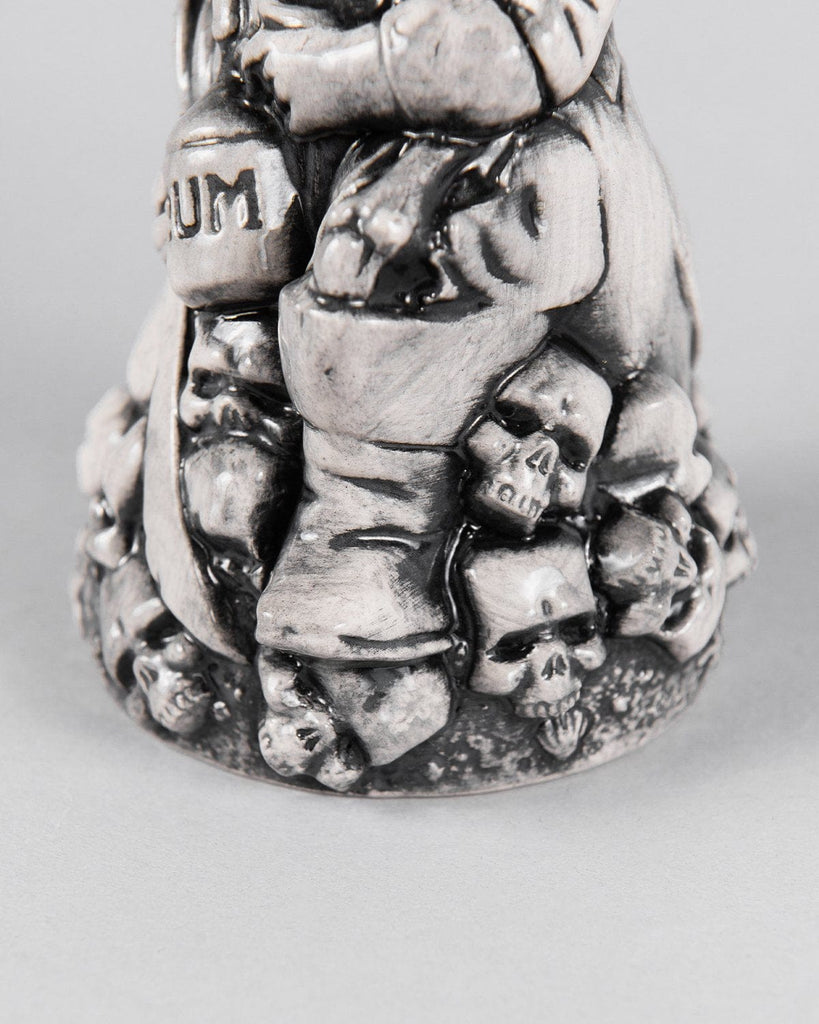 close up of bottom half of pirate mug