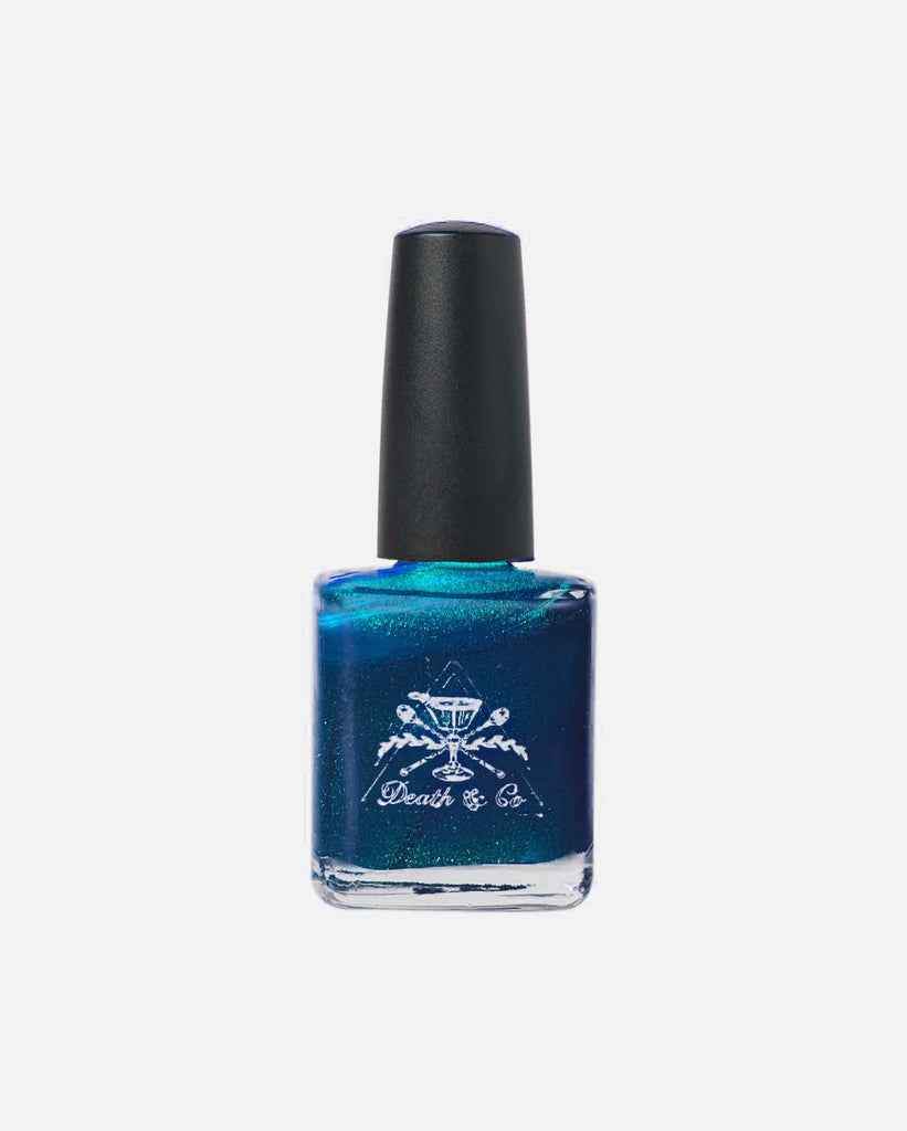 death & co. metallic blue nail polish 